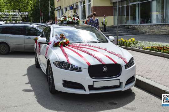 Вариант украшений для свадебного авто №01