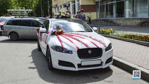 Вариант украшений для свадебного авто №01