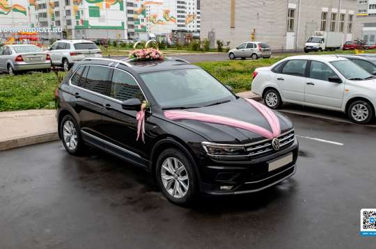 Вариант украшений для свадебного авто №43