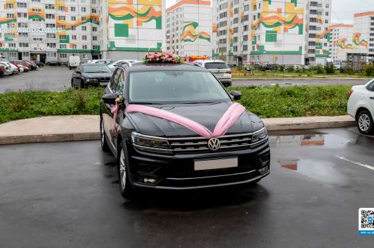 Вариант украшений для свадебного авто №43