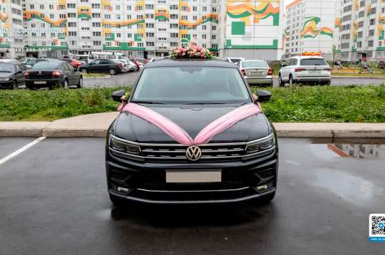 Вариант украшений для свадебного авто №43