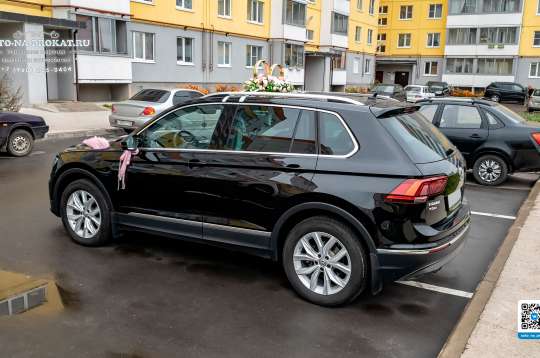 Вариант украшений для свадебного авто №43