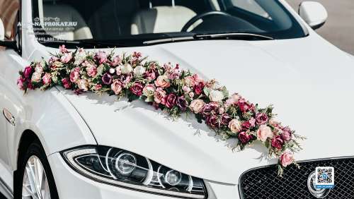 Вариант украшений для свадебного авто №02