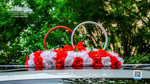 Кольца на крышу свадебного авто в аренду, вариант 46