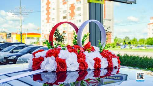 Свадебные кольца на крышу авто в аренду