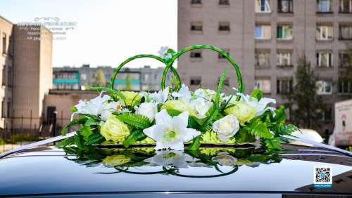Кольца на крышу свадебного авто в аренду, вариант 47