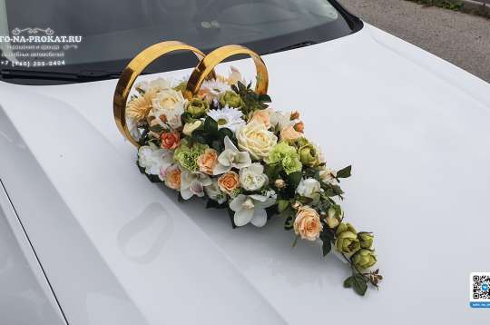 Вариант украшений для свадебного авто №48