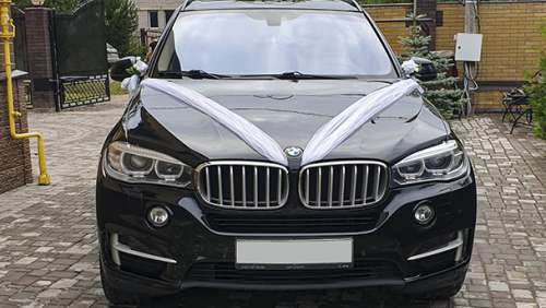 Вариант украшений для свадебного авто №56