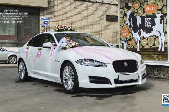 Вариант украшений для свадебного авто №03