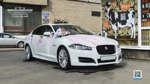 Вариант украшений для свадебного авто №03