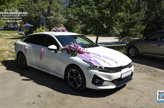Вариант украшений для свадебного авто №57