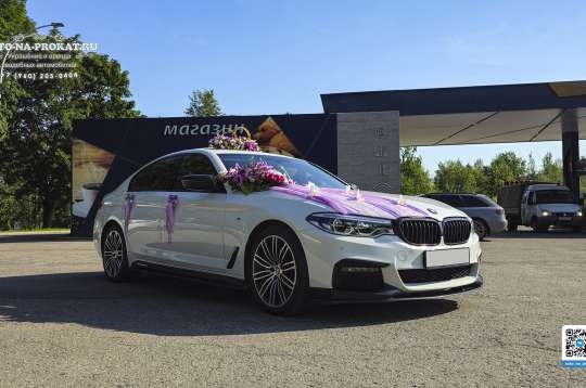 Вариант украшений для свадебного авто №57