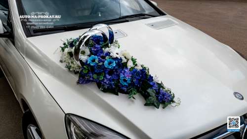 Вариант украшений для свадебного авто №58