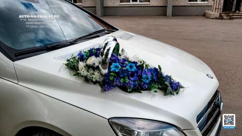 Вариант украшений для свадебного авто №58