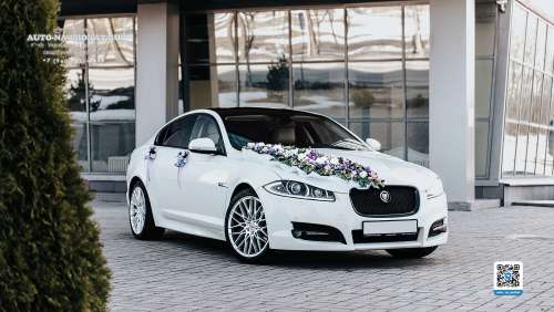 Вариант украшений для свадебного авто №04