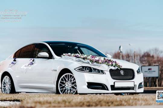 Вариант украшений для свадебного авто №04