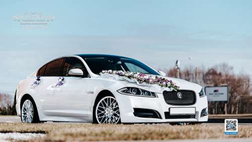 Вариант украшений для свадебного авто №04