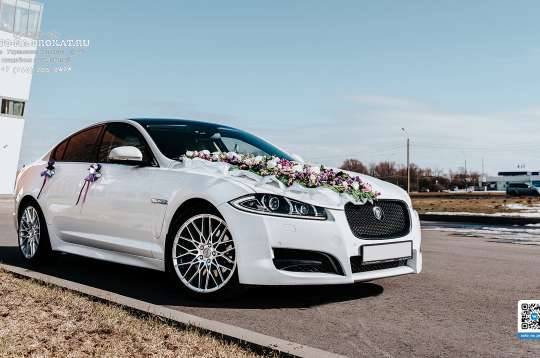 Вариант украшений для свадебного авто №04