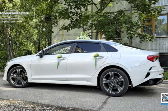 Вариант украшений для свадебного авто №05