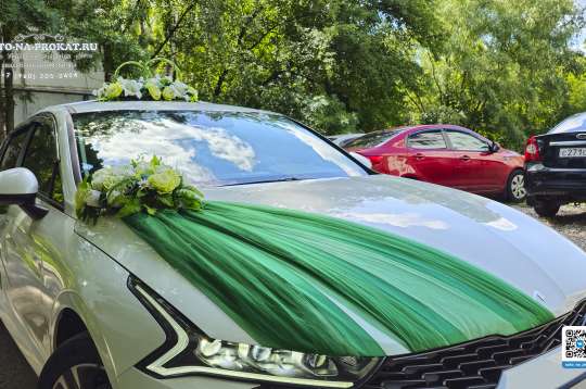 Вариант украшений для свадебного авто №05