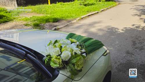 Вариант украшений для свадебного авто №05