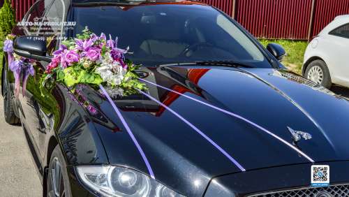 Вариант украшений для свадебного авто №64