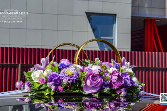 Вариант украшений для свадебного авто №64 Вариант украшений для свадебного авто №64