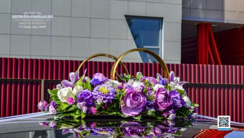 Вариант украшений для свадебного авто №64