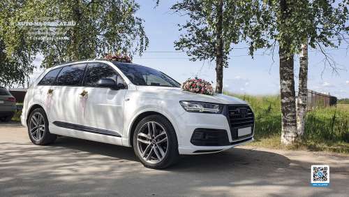 Вариант украшений для свадебного авто №07