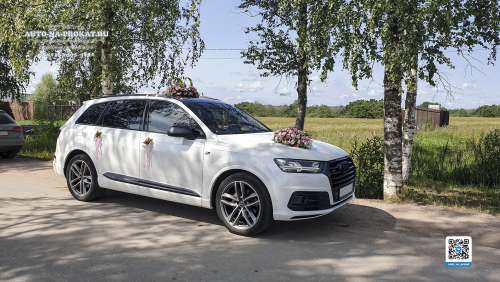 Вариант украшений для свадебного авто №07