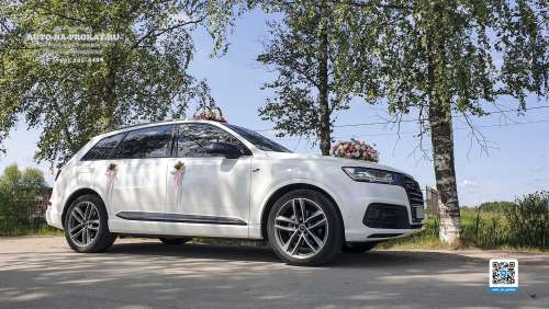 Вариант украшений для свадебного авто №07