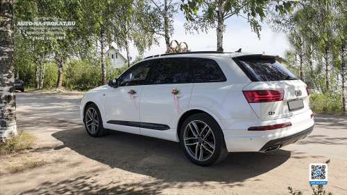 Вариант украшений для свадебного авто №07