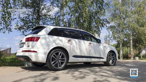 Вариант украшений для свадебного авто №07