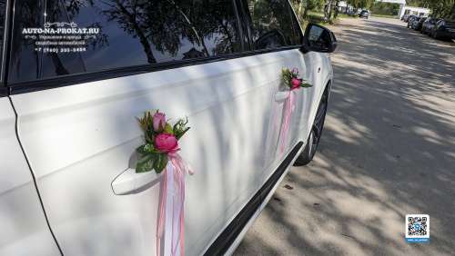 Вариант украшений для свадебного авто №07