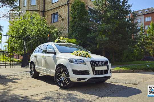 Вариант украшений для свадебного авто №09