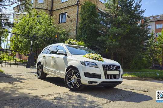 Вариант украшений для свадебного авто №09