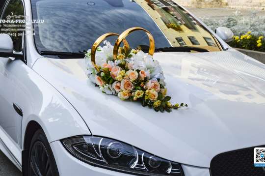 Вариант украшений для свадебного авто №10