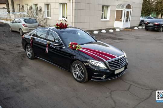 Вариант украшений для свадебного авто №11