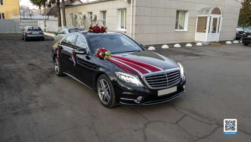 Вариант украшений для свадебного авто №11