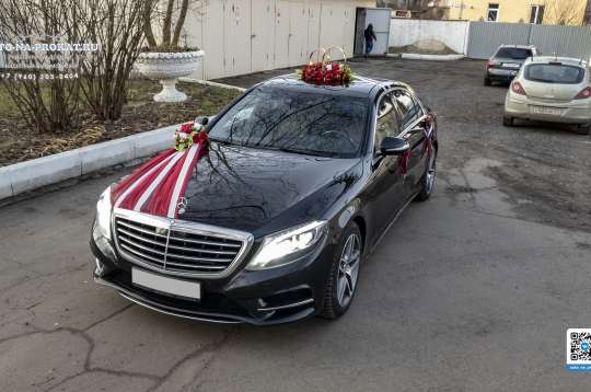 Вариант украшений для свадебного авто №11