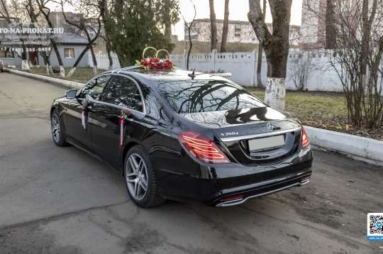 Вариант украшений для свадебного авто №11