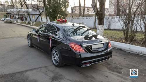 Вариант украшений для свадебного авто №11