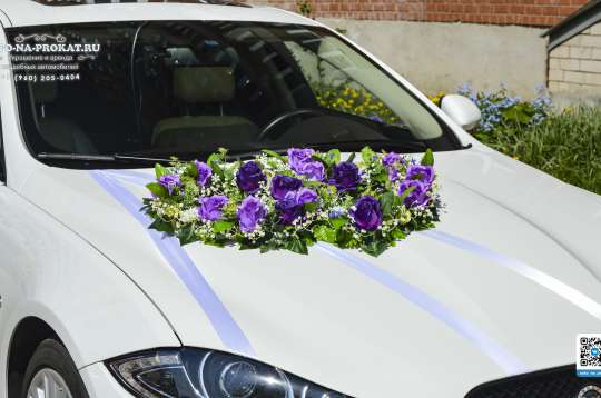 Вариант украшений для свадебного авто №12