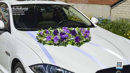 Вариант украшений для свадебного авто №12