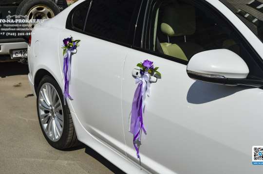 Вариант украшений для свадебного авто №12