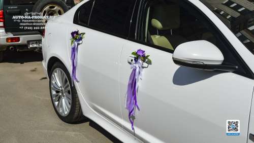Вариант украшений для свадебного авто №12