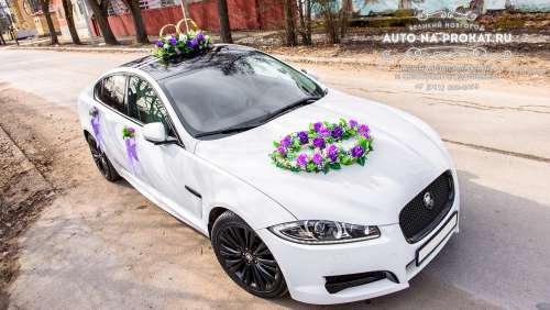 Вариант украшений для свадебного авто №12