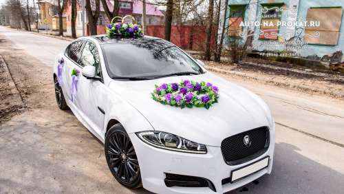 Вариант украшений для свадебного авто №12