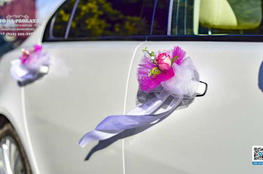 Вариант украшений для свадебного авто №65