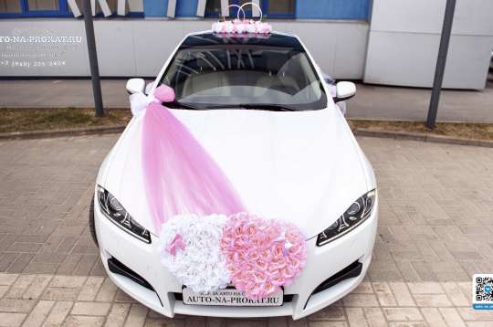 Вариант украшений для свадебного авто №69